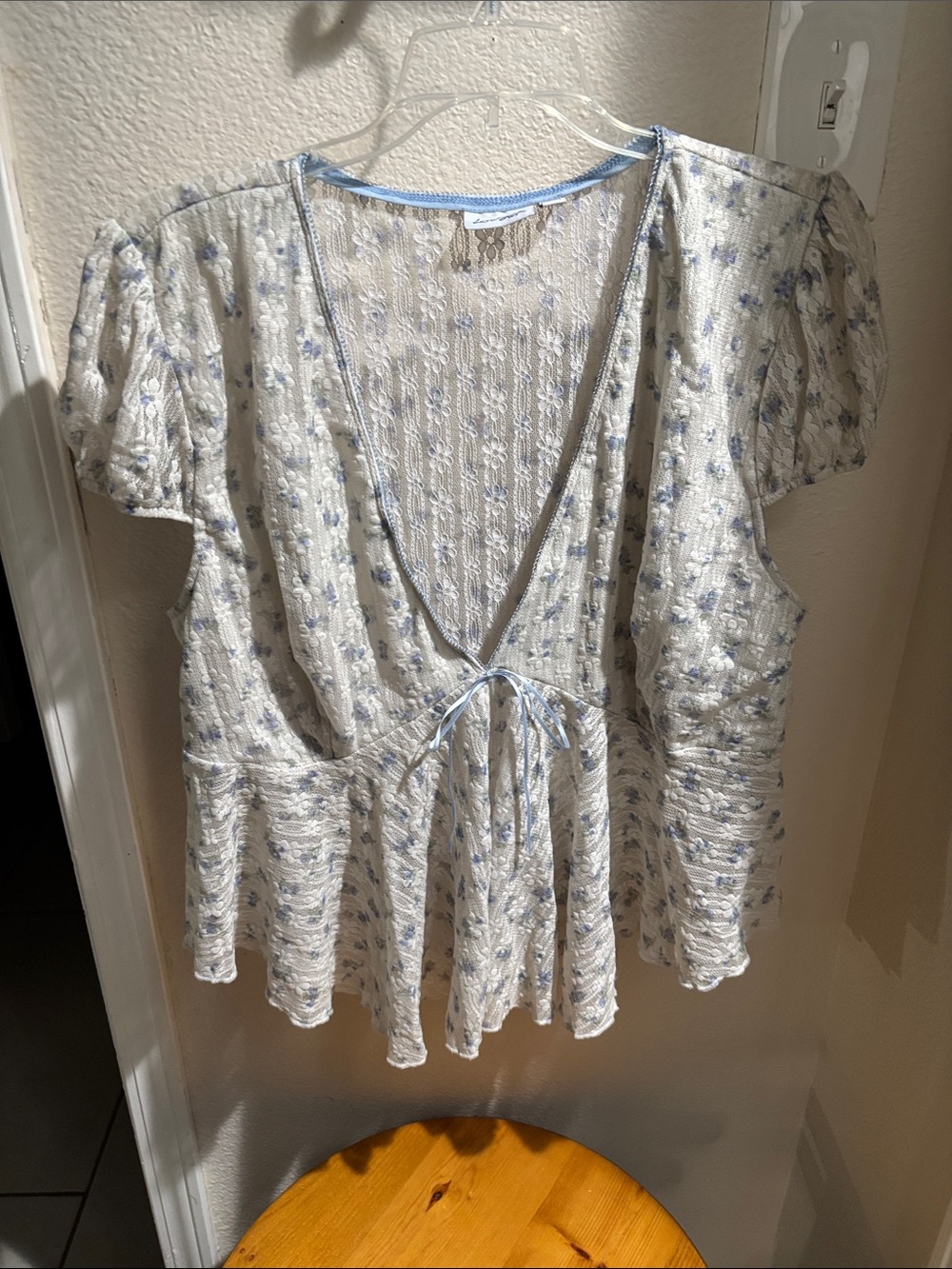 Love Sick Floral Tie-Front Peplum Blouse 2